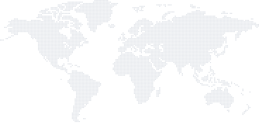 Dotted world map with locations of US, Mexico and India spotlighted on it.